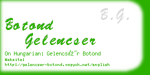 botond gelencser business card